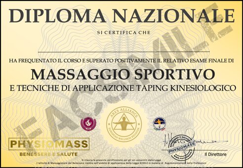 DIPLOMA Corso linfodrenaggio online physiomass