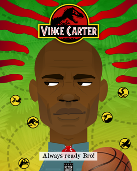 Vince Carter interpreta Alan Grant con lo stile Actor Graphic 