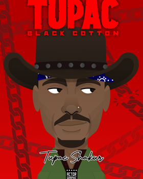 Shakur Tupac interpreta Django con lo stile Actor Graphic 