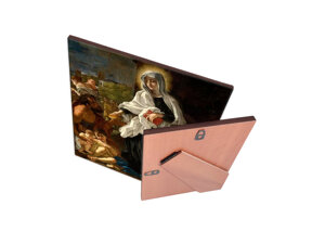 quadro-religioso-santa-francesca-romana-in-ceramica-artigianale-acquistabile-online-che-rappresenta-la-santa-nota-per-la-carita-e-limpegno-verso-i-poveri-di-roma-simbolo-di-amore-dedizione-e-fede-vissuta-quotidianamente