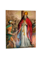 quadro-religioso-san-policarpo-in-ceramica-artigianale-acquistabile-online-per-celebrare-la-sua-vita-di-martirio-e-fedelta-a-cristo-simbolo-di-coraggio-devozione-e-testimonianza-cristiana