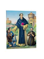 quadro-religioso-san-leonardo-in-ceramica-artigianale-disponibile-online-per-la-protezione-dei-carcerati-e-dei-bisognosi-simbolo-di-misericordia-e-liberazione