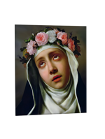 quadro-religioso-santa-rosa-da-lima-in-ceramica-artigianale-ordinabile-online-per-celebrare-la-sua-profonda-vita-spirituale-e-la-carita-verso-i-poveri-simbolo-di-purezza-e-sacrificio