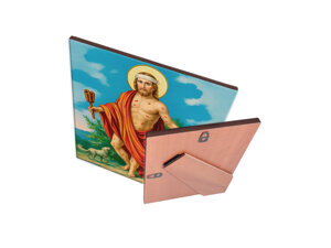 quadro-religioso-san-lazzaro-in-ceramica-artigianale-acquistabile-online-ispirato-al-povero-e-amico-di-gesu-simbolo-di-misericordia-pazienza-e-protezione-spirituale