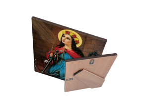 quadro-religioso-santa-filomena-in-ceramica-artigianale-ordinabile-online-per-ricordare-la-sua-fede-incrollabile-e-la-protezione-miracolosa-dei-fedeli-simbolo-di-purezza-e-coraggio