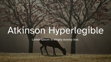 Atkinson Hyperlegible typography displayed over a natural background