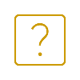 Gold line icon representing information or question