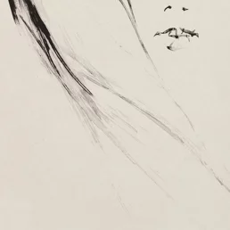 Abstract line drawing inspired by movement and artistic research