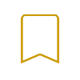 Gold line icon representing saved information or reference material