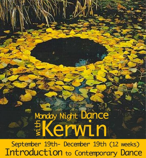 Monday Night Dance poster with yellow leaves