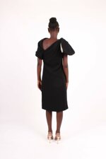 midi-dress-in-cady-with-statement-bow