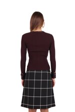 vinyl-and-ribbed-knit-cardigan