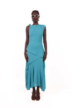 marled-mesh-dress-with-asymmetric-skirt