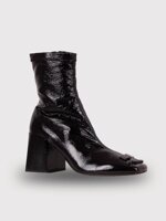 vinyl-ankle-boots
