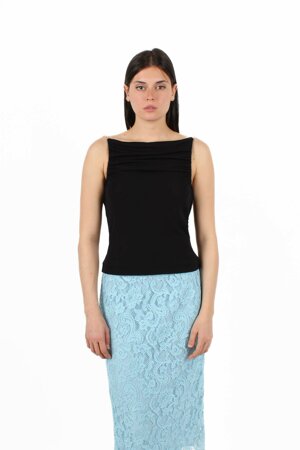 top-con-spalline-scultoree-in-metallo-a-forma-di-calle