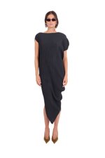 asymmetrical-pleated-dress