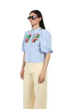 blue-shirt-with-voluminous-sleeves