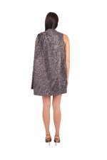 flared-mini-dress-with-a-draped-neckline