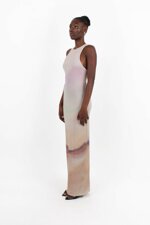 long-gradient-mesh-jersey-dress
