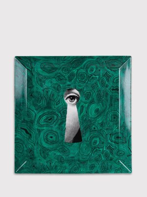 vassoio-verde-quadrato-serratura-su-malachite-di-fornasetti