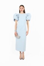 abito-in-jacquard-con-maniche-a-sbuffo