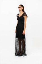 long-lace-and-satin-dress