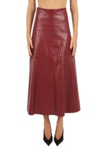 flared-skirt-in-a-crinkled-leather-effect-finish