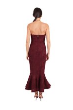 strapless-dress-in-textured-mesh-with-a-floral-pattern
