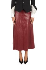 flared-skirt-in-a-crinkled-leather-effect-finish