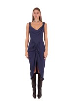 asymmetrical-draped-midi-dress