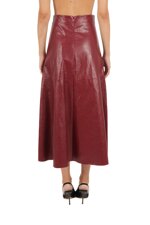 flared-skirt-in-a-crinkled-leather-effect-finish