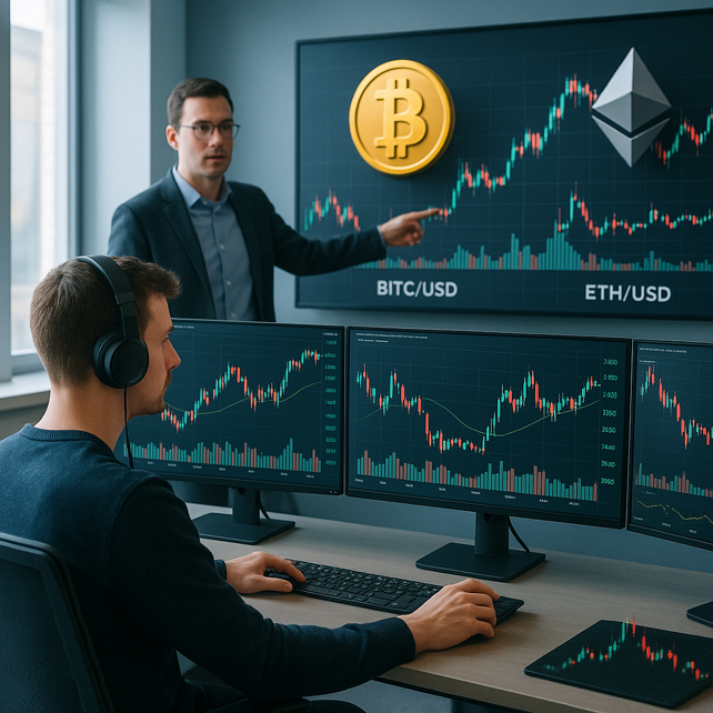 La sala trading dove si svolgono i corsi a Roma della Trading Room Roma