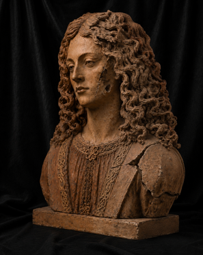 il garzone opera in terracotta policroma probabile attribuzione della bottega milanese dio leonardo