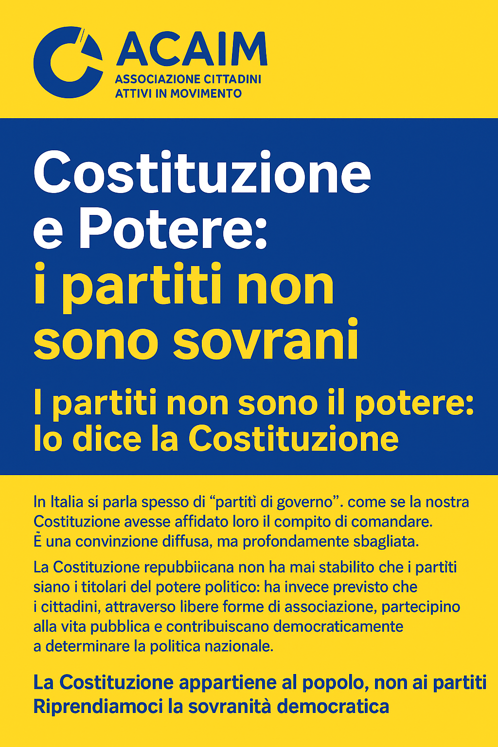 La Costituzione tradita