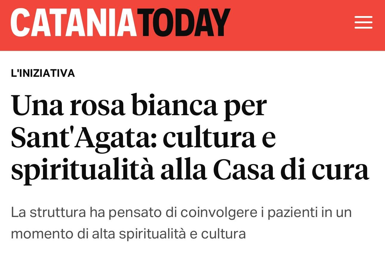 Una rosa bianca per Sant'Agata: cultura e spiritualità alla Casa di cura