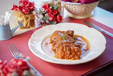 Il nostro Brasato di soia la Barbera, amatissimo dai nostri clienti.