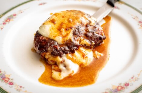 tagliata di carne al formaggio