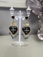 orecchini-cuori-neri-con-gocce-di-cristallo