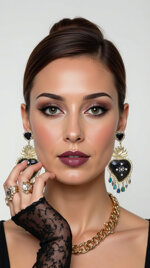 orecchini-cuori-neri-con-gocce-di-cristallo