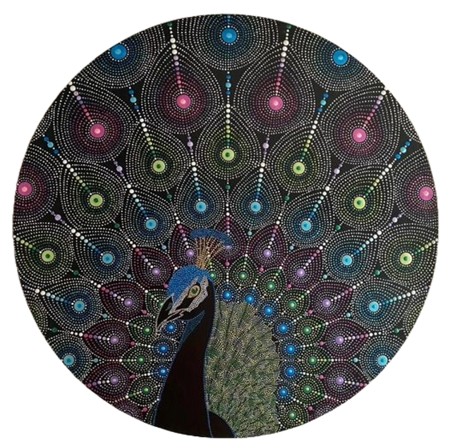 mandala pavone 60 cm