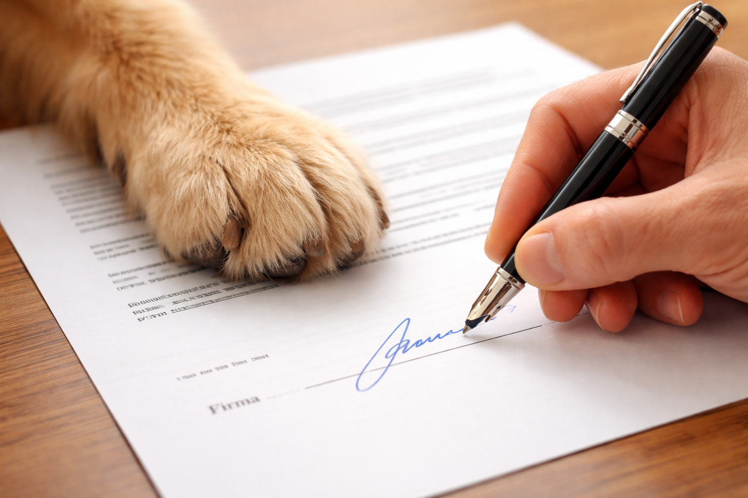 firma con un tocco di zampa