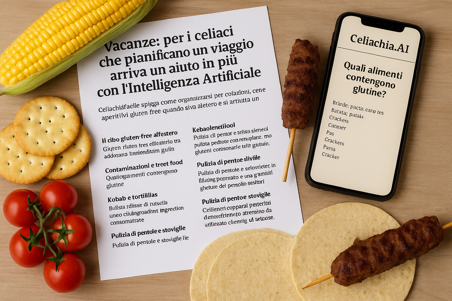 Viaggi senza glutine? Ora c'&egrave; un alleato in pi&ugrave; per i celiaci: l'Intelligenza Artificiale