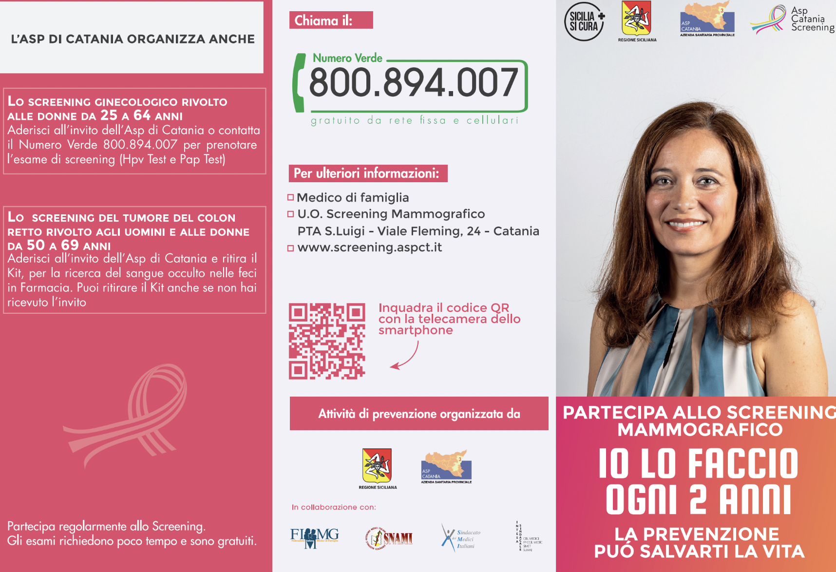 Asp di Catania, &ldquo;Ottobre Rosa&rdquo;: un mese in rosa per vincere il tumore al seno