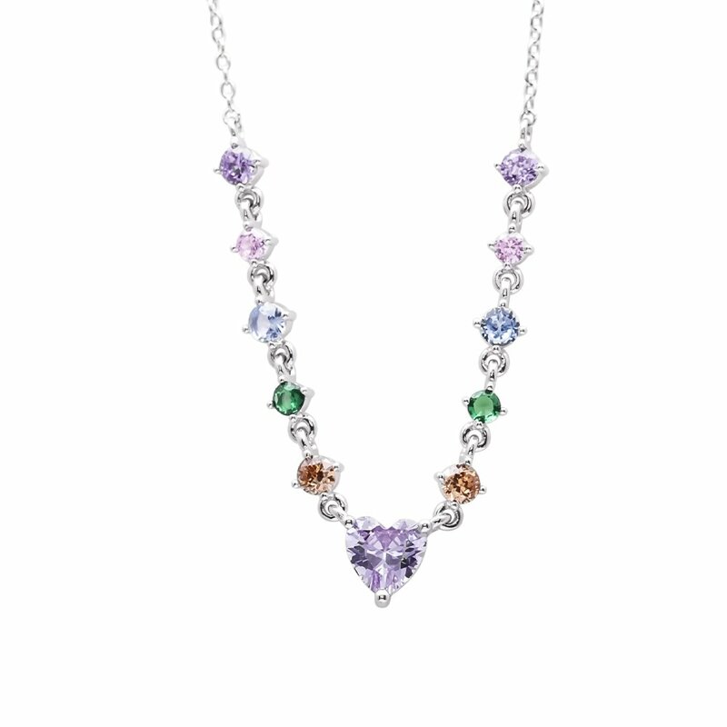 Collana Abby Argento 925‰ e zirconi multicolor