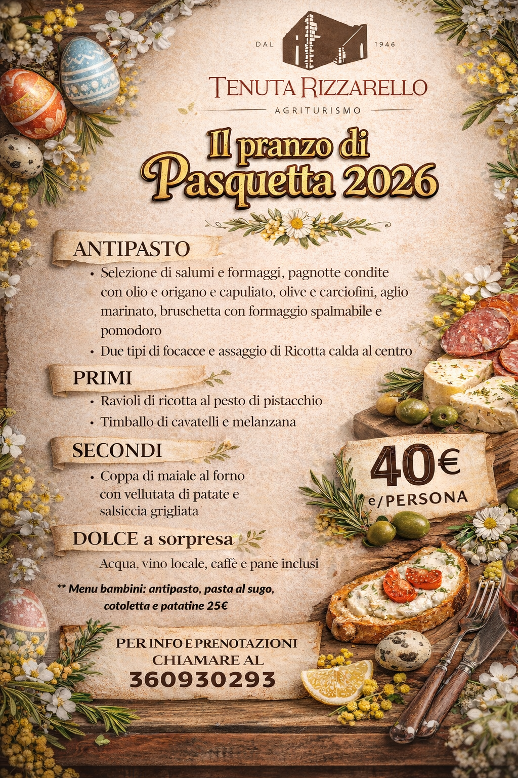 Pranzo di Pasquetta 2026 Pranzo di Pasquetta 2026