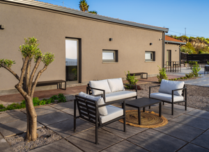 terraza exterior rincón de relax residencia Etna terraza exterior rincón de relax residencia Etna