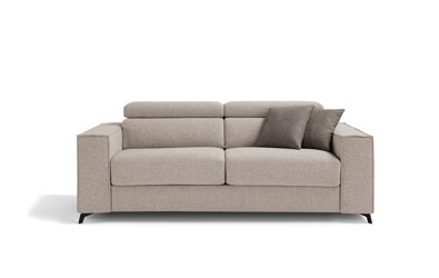 Modern artisan sofa bed with cushions from Murgia craftsmanship