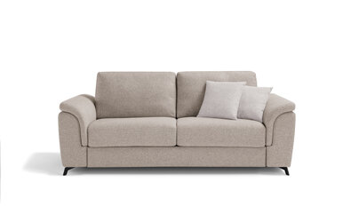 Modern beige artisan sofa bed with cushions