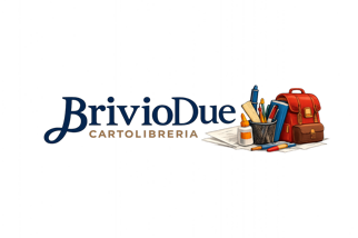 briviodue cartolibreria logo design