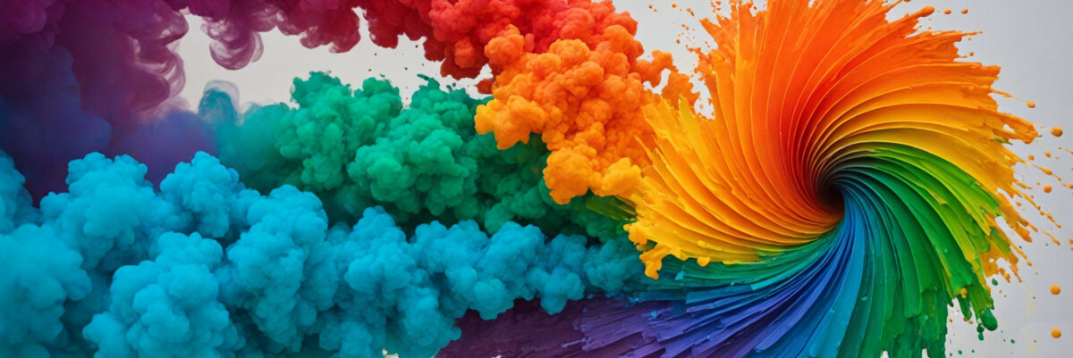 Esplosione di colori molto particolare che trasmette le sensazioni provate con una tecnica proposta da EDEN